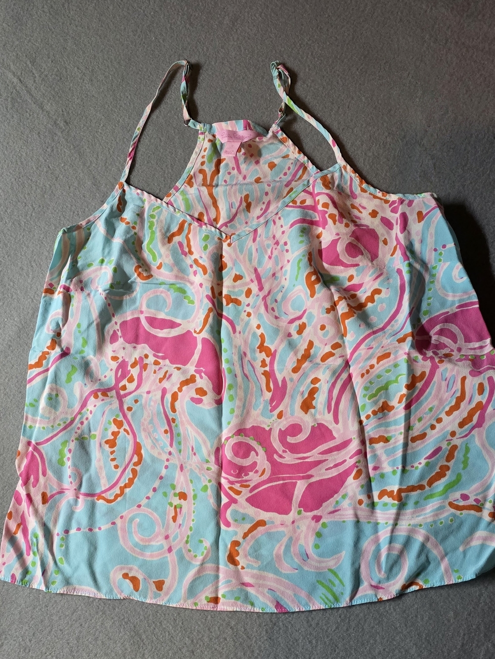 EUC Lilly Pulitzer Womens Small Holly Graill Jelly PTP 18 100% SILK - Picture 2 of 4